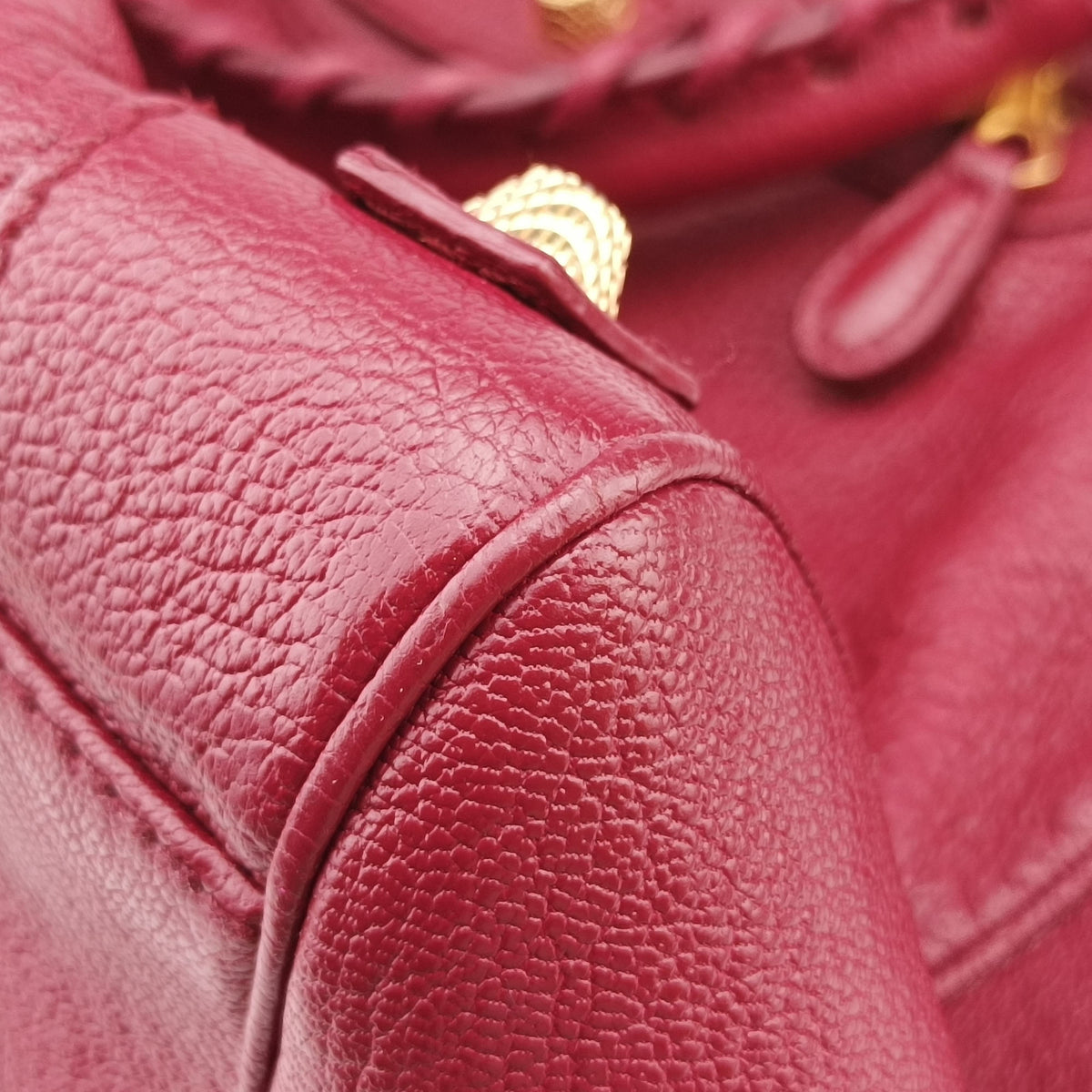 Pre-owned Balenciaga The First Burgundy lambskin  shoulderbag | stylenewstar