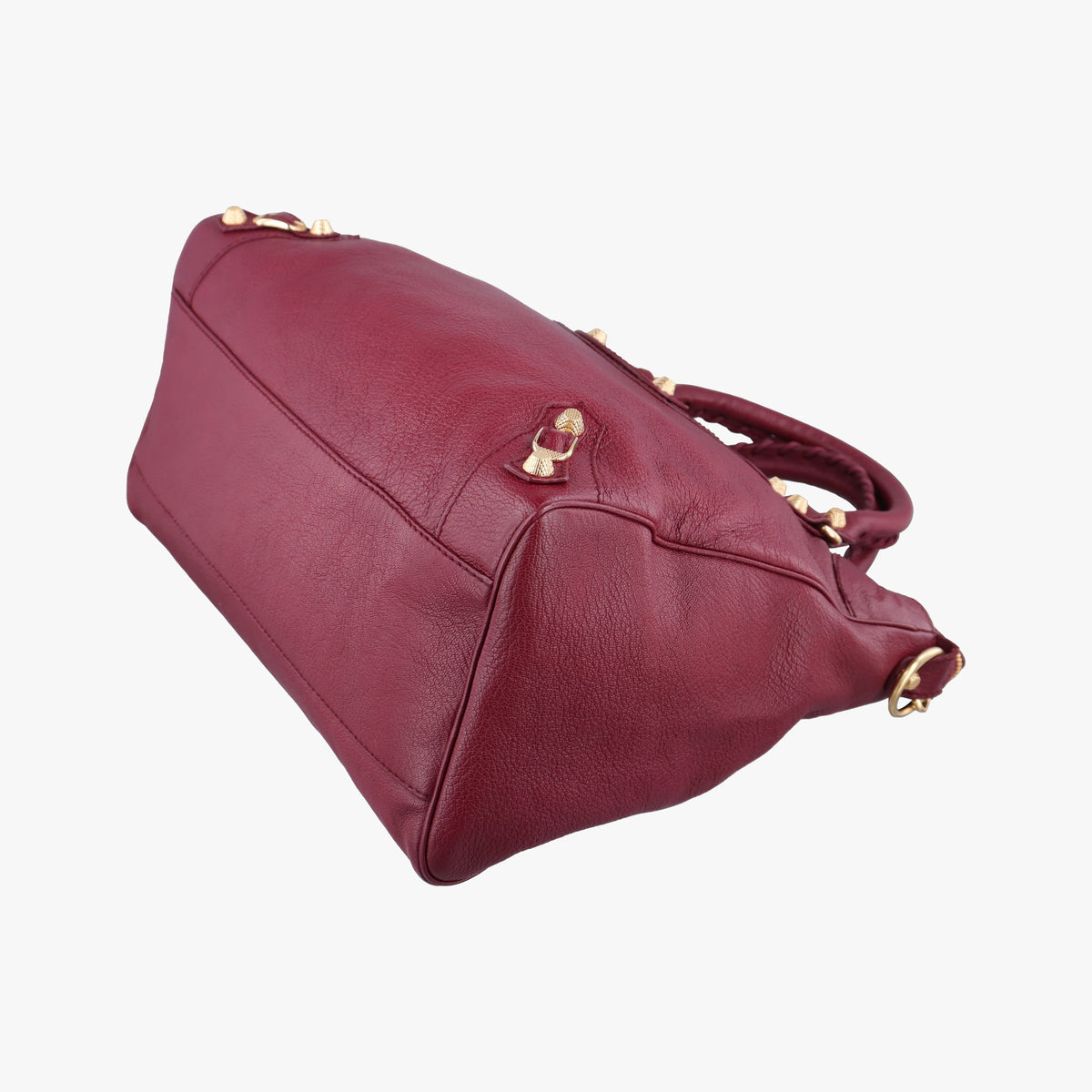 Pre-owned Balenciaga The First Burgundy lambskin  shoulderbag | stylenewstar