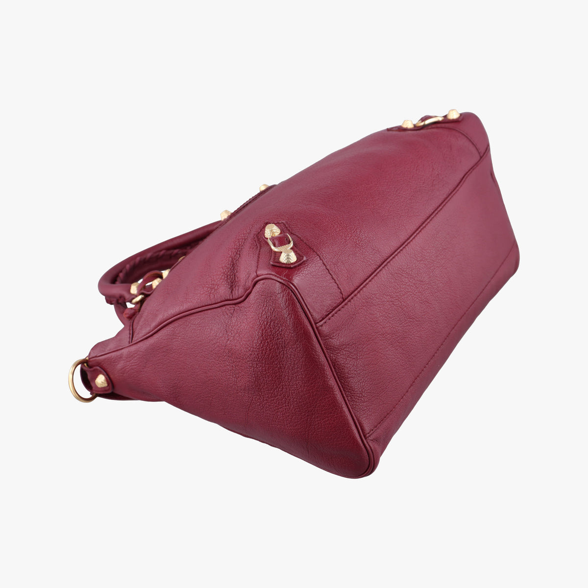 Pre-owned Balenciaga The First Burgundy lambskin  shoulderbag | stylenewstar