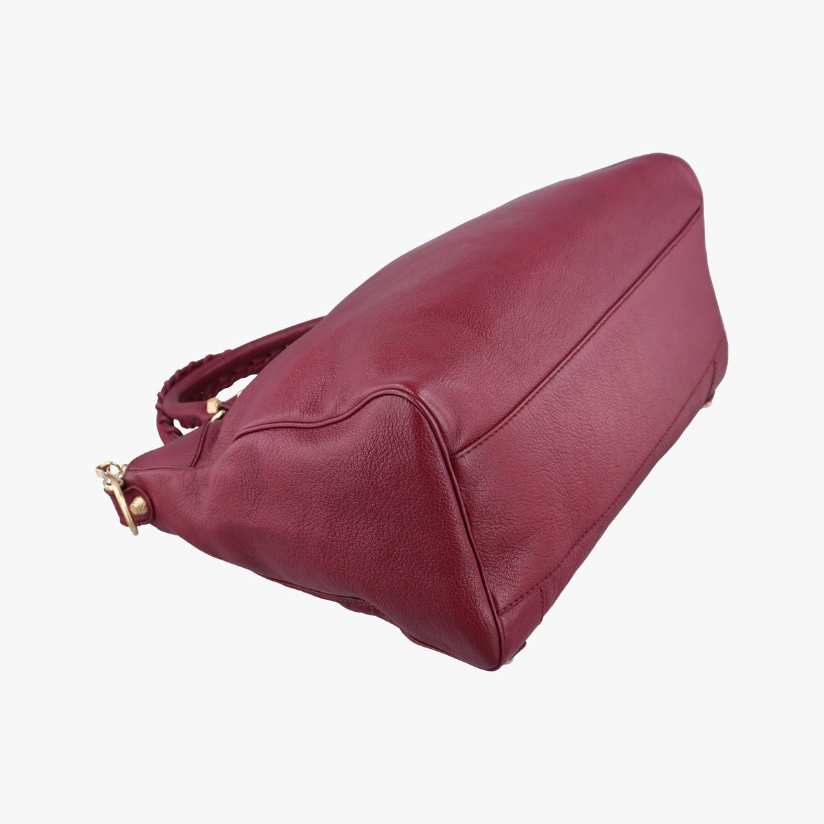 Pre-owned Balenciaga The First Burgundy lambskin  shoulderbag | stylenewstar