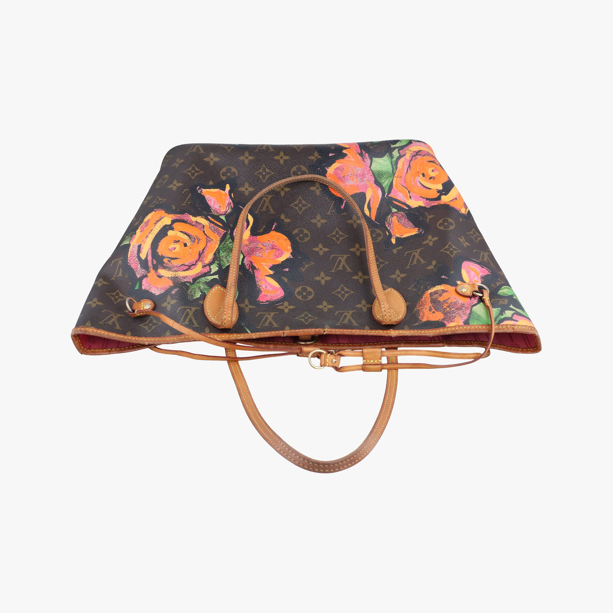 Secondhand Louis Vuitton Neverfull MM brown×multi Monogram rose M48613 handbag | stylenewstar