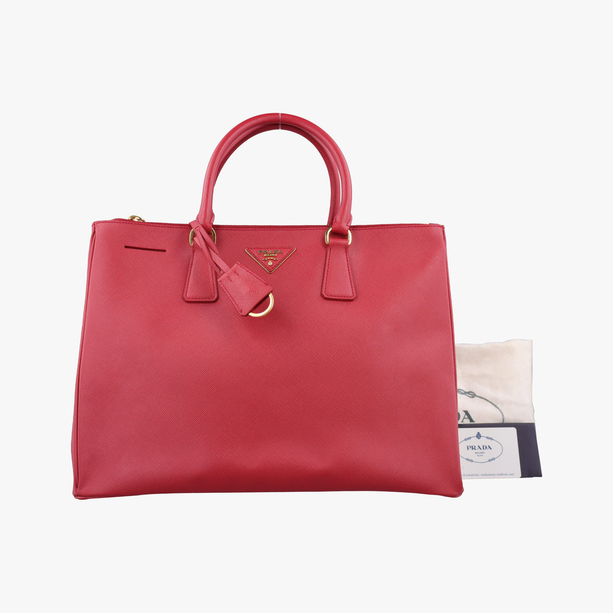 Vintage Prada Galleria Red SAFFIANO Leather BN2274 handbag | stylenewstar