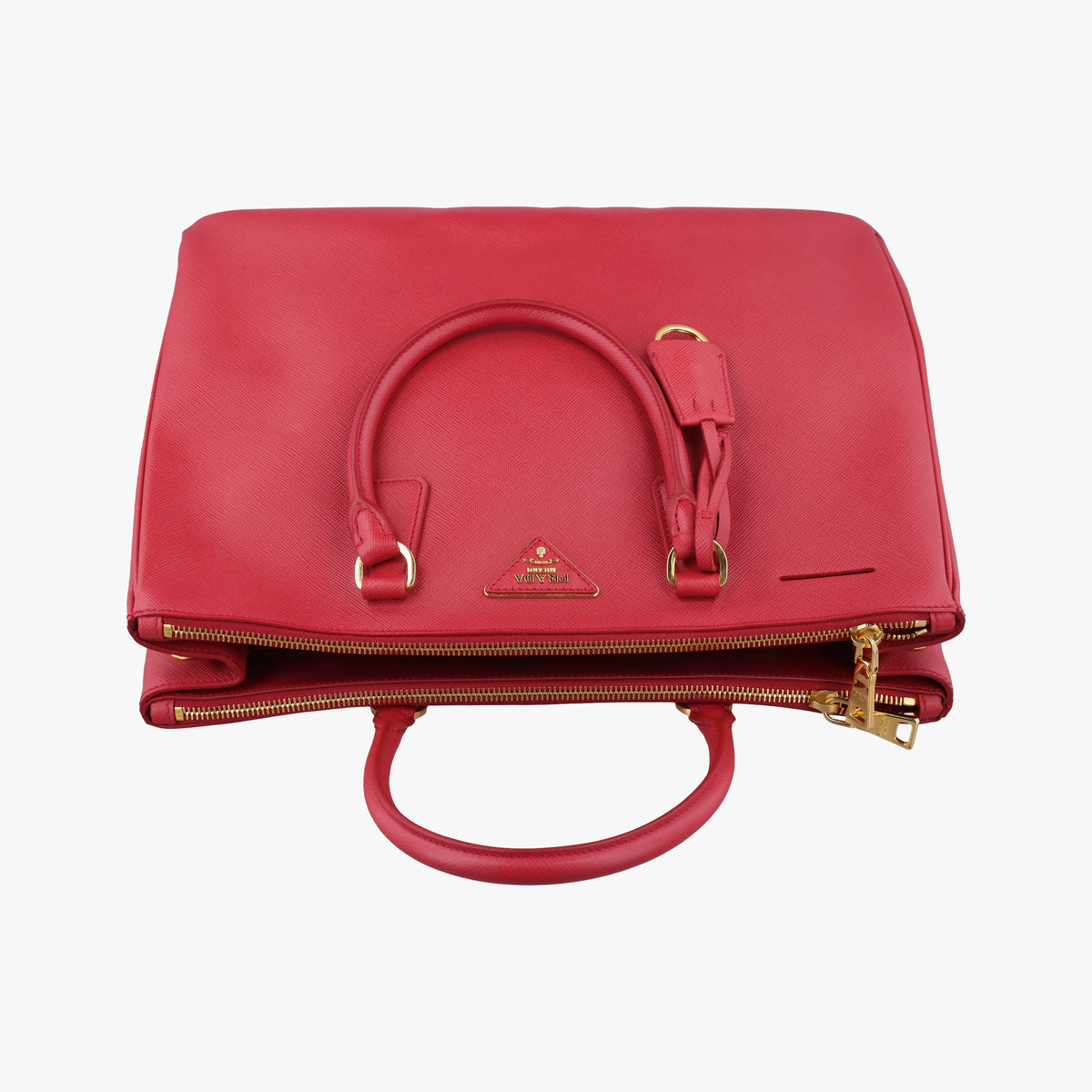 Vintage Prada Galleria Red SAFFIANO Leather BN2274 handbag | stylenewstar