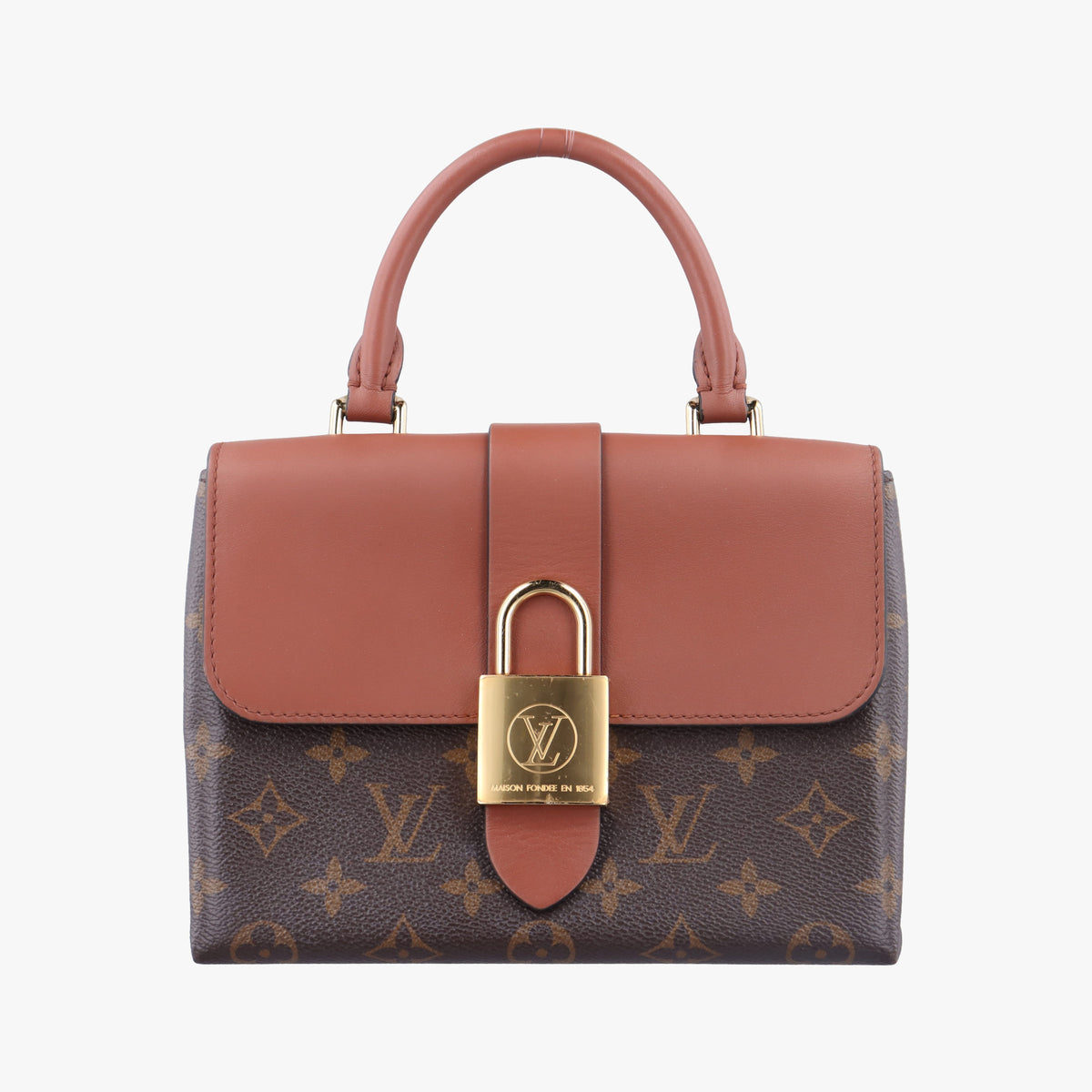 Pre-owned Louis Vuitton Locky BB Monogram/Brown×Brown Monogram canvas×calf leather M44654 handbag | stylenewstar