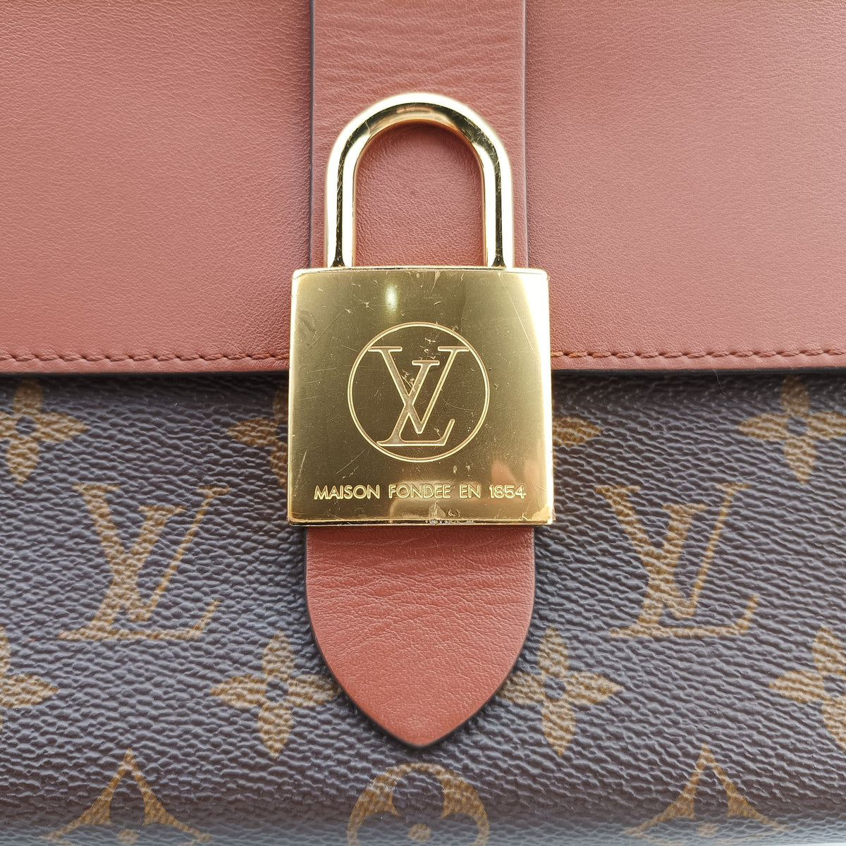 Pre-owned Louis Vuitton Locky BB Monogram/Brown×Brown Monogram canvas×calf leather M44654 handbag | stylenewstar