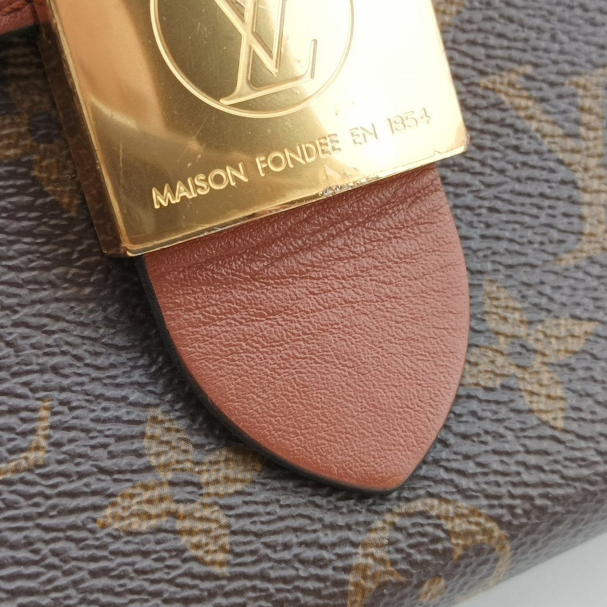 Pre-owned Louis Vuitton Locky BB Monogram/Brown×Brown Monogram canvas×calf leather M44654 handbag | stylenewstar