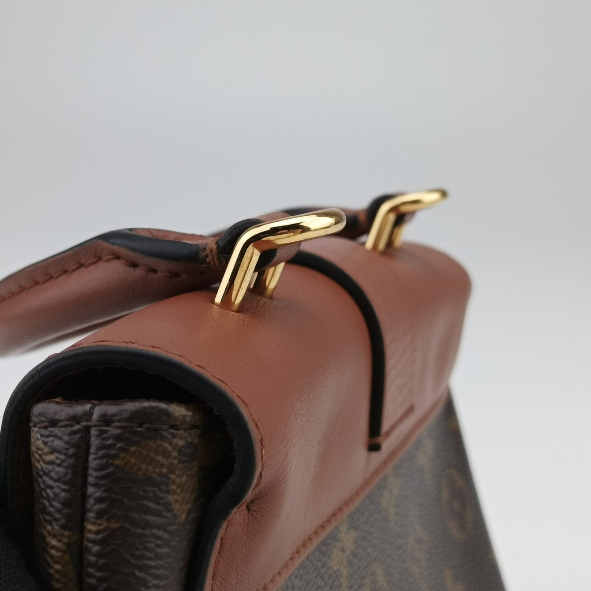 Pre-owned Louis Vuitton Locky BB Monogram/Brown×Brown Monogram canvas×calf leather M44654 handbag | stylenewstar