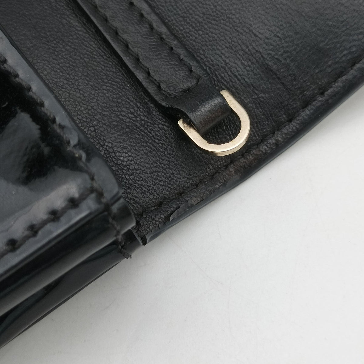 Secondhand VERSACE La Medusa Black Enamel  clutchbag | stylenewstar