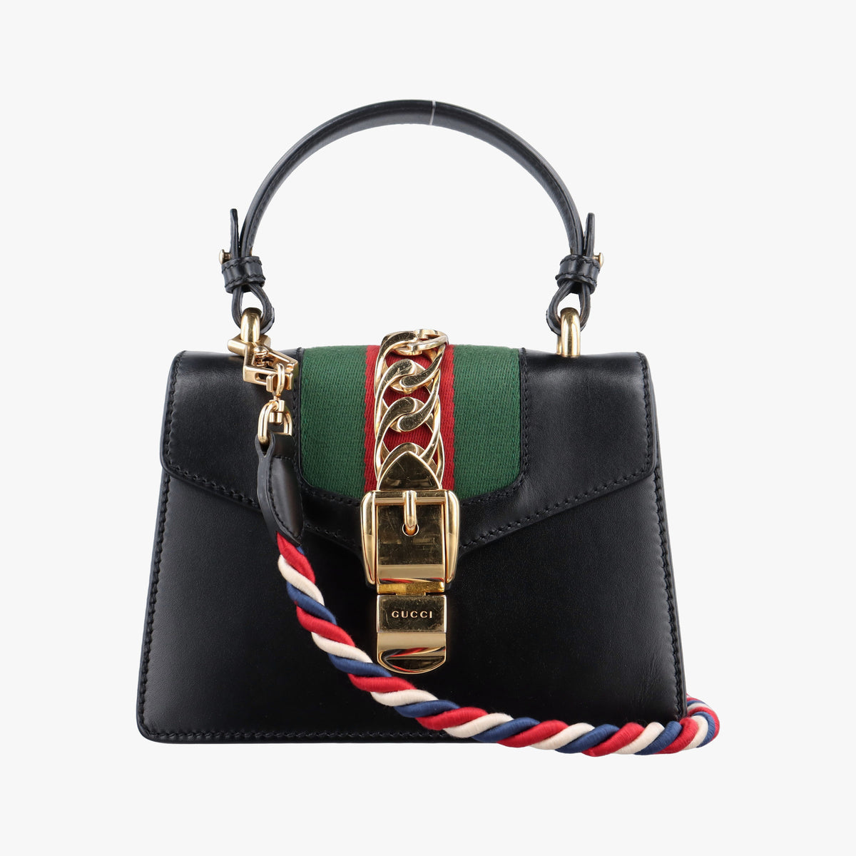 Pre-owned Gucci Sylvie Black Leather 470270 shoulderbag | stylenewstar