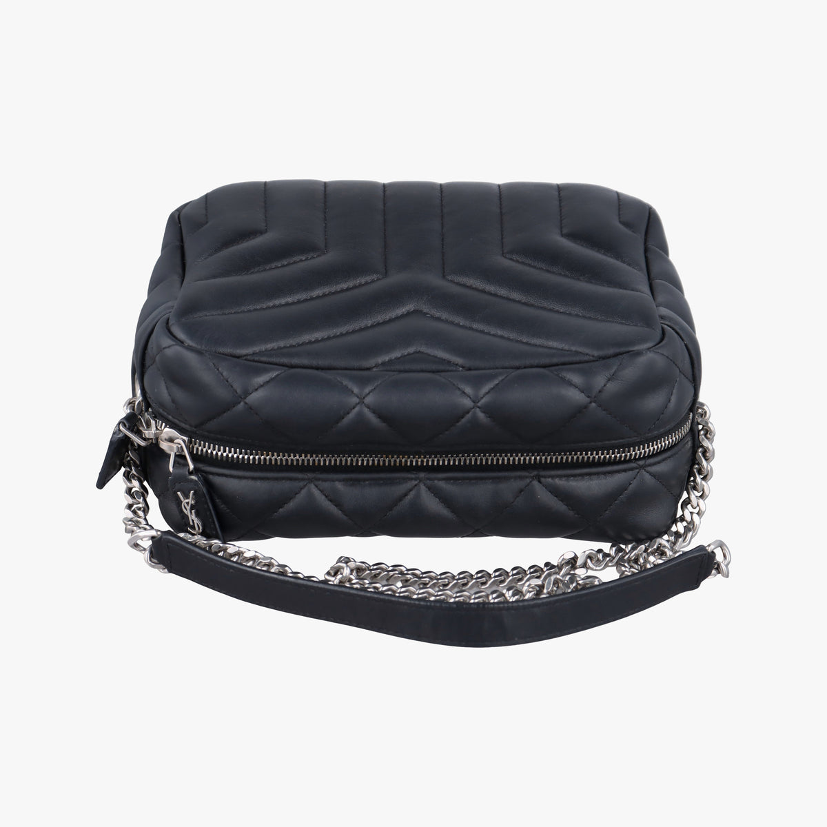 Pre-owned Yves Saint Laurent LOULOU Black Leather 454317 shoulderbag | stylenewstar