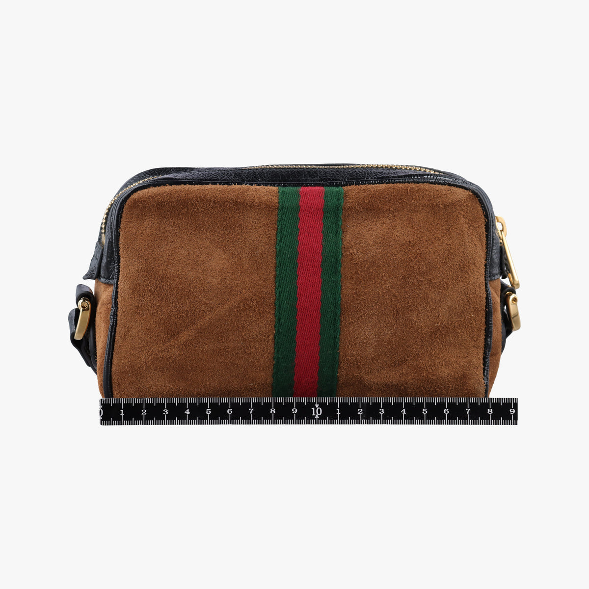 Pre-owned Gucci Ophidia Brown×black Suede×leather 573321 shoulderbag | stylenewstar