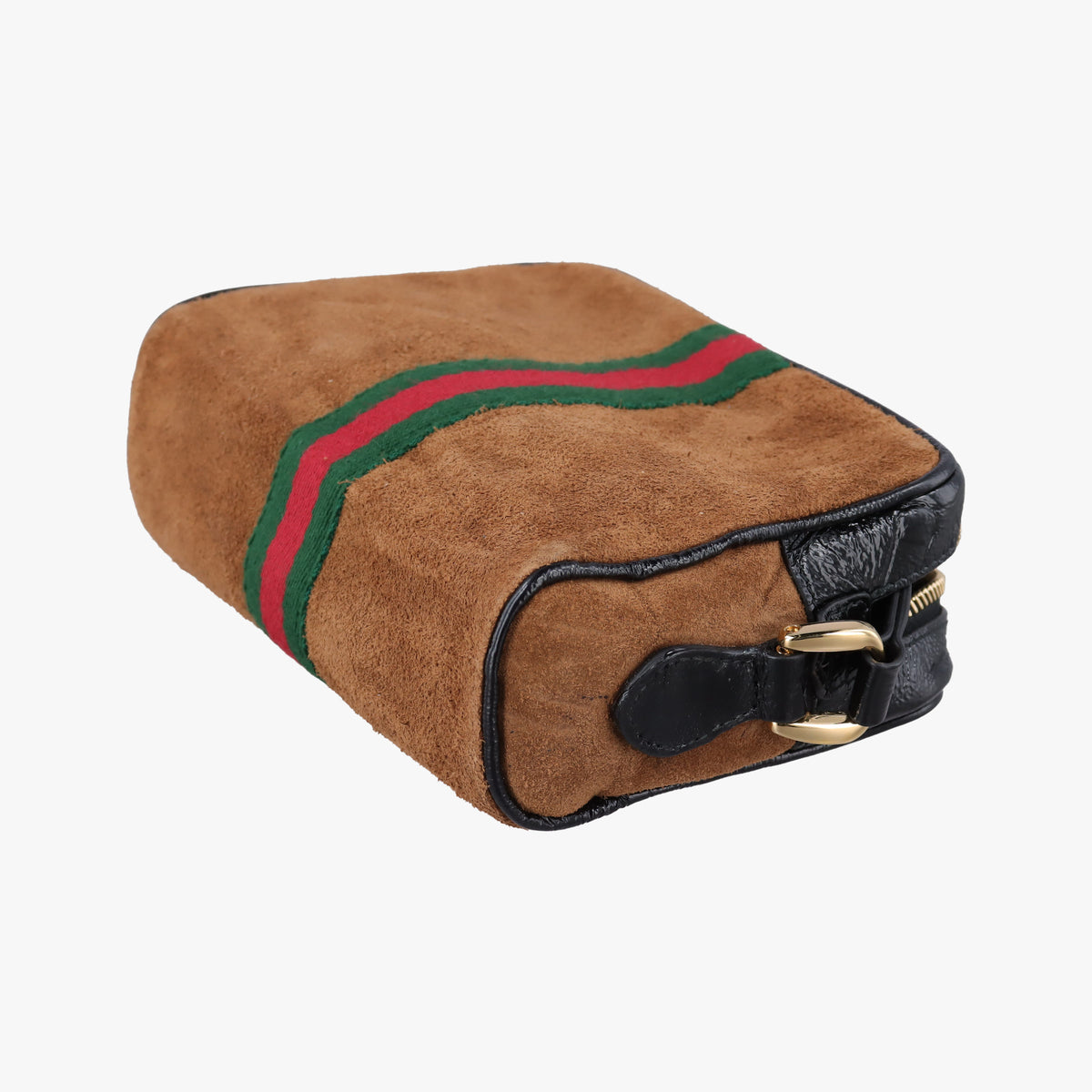 Pre-owned Gucci Ophidia Brown×black Suede×leather 573321 shoulderbag | stylenewstar