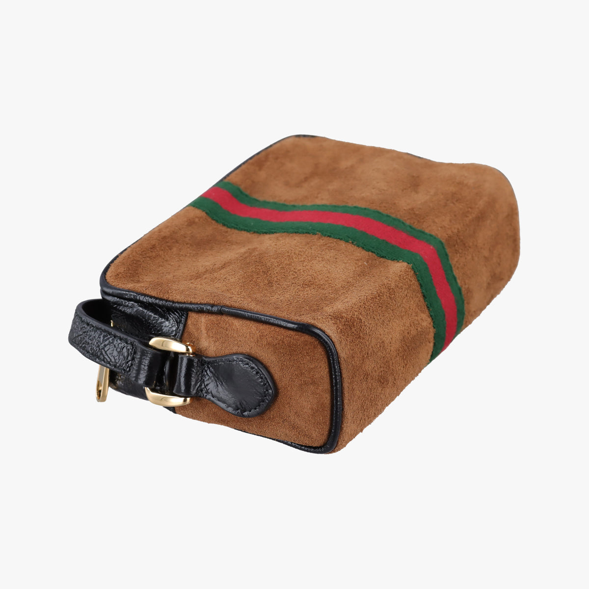 Pre-owned Gucci Ophidia Brown×black Suede×leather 573321 shoulderbag | stylenewstar