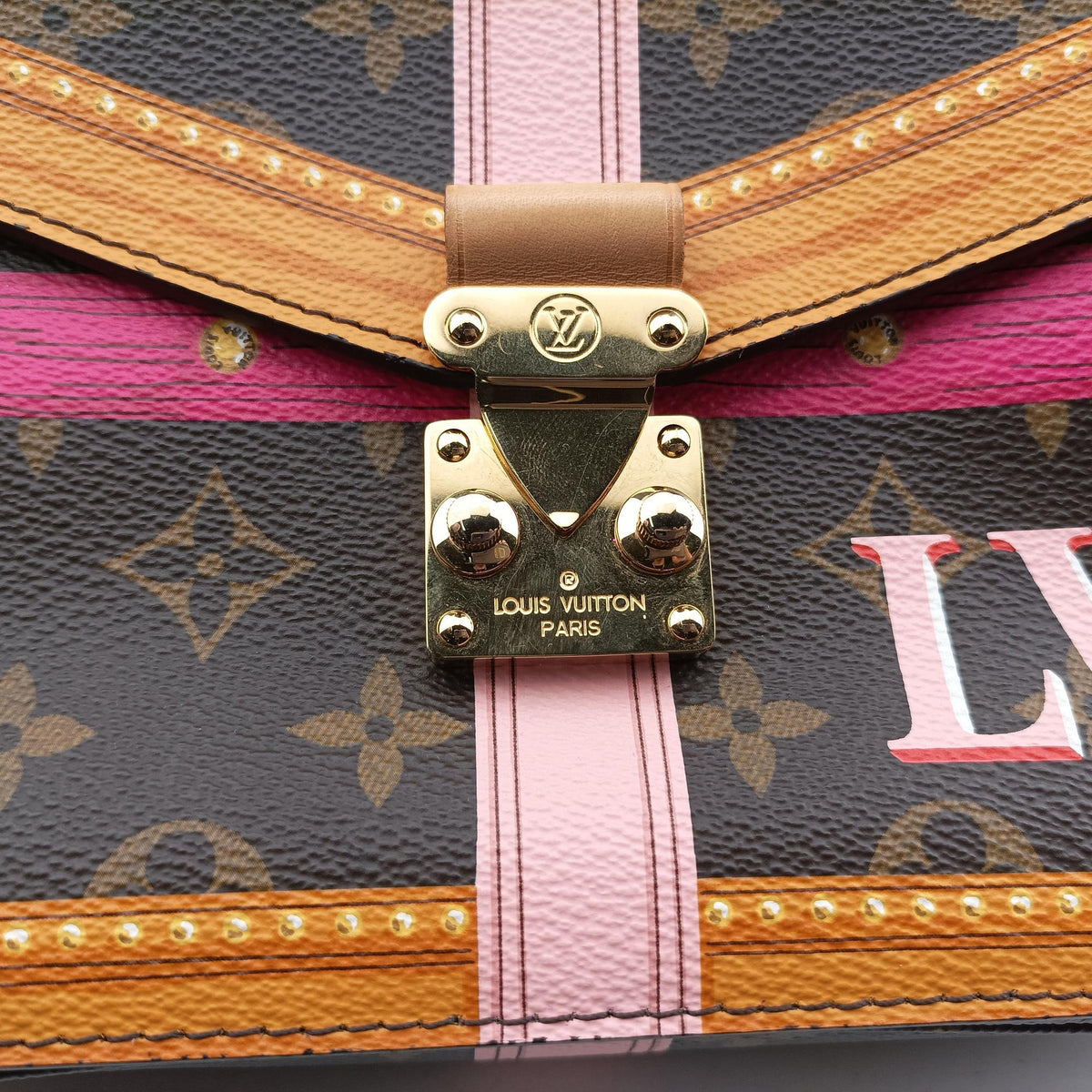 Pre-owned Louis Vuitton Summer Trunk Pochette Metis brown×multi Monogram Canvas M43628 shoulderbag | stylenewstar
