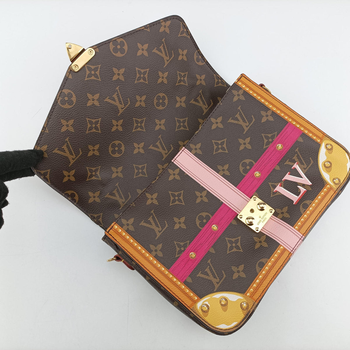 Pre-owned Louis Vuitton Summer Trunk Pochette Metis brown×multi Monogram Canvas M43628 shoulderbag | stylenewstar