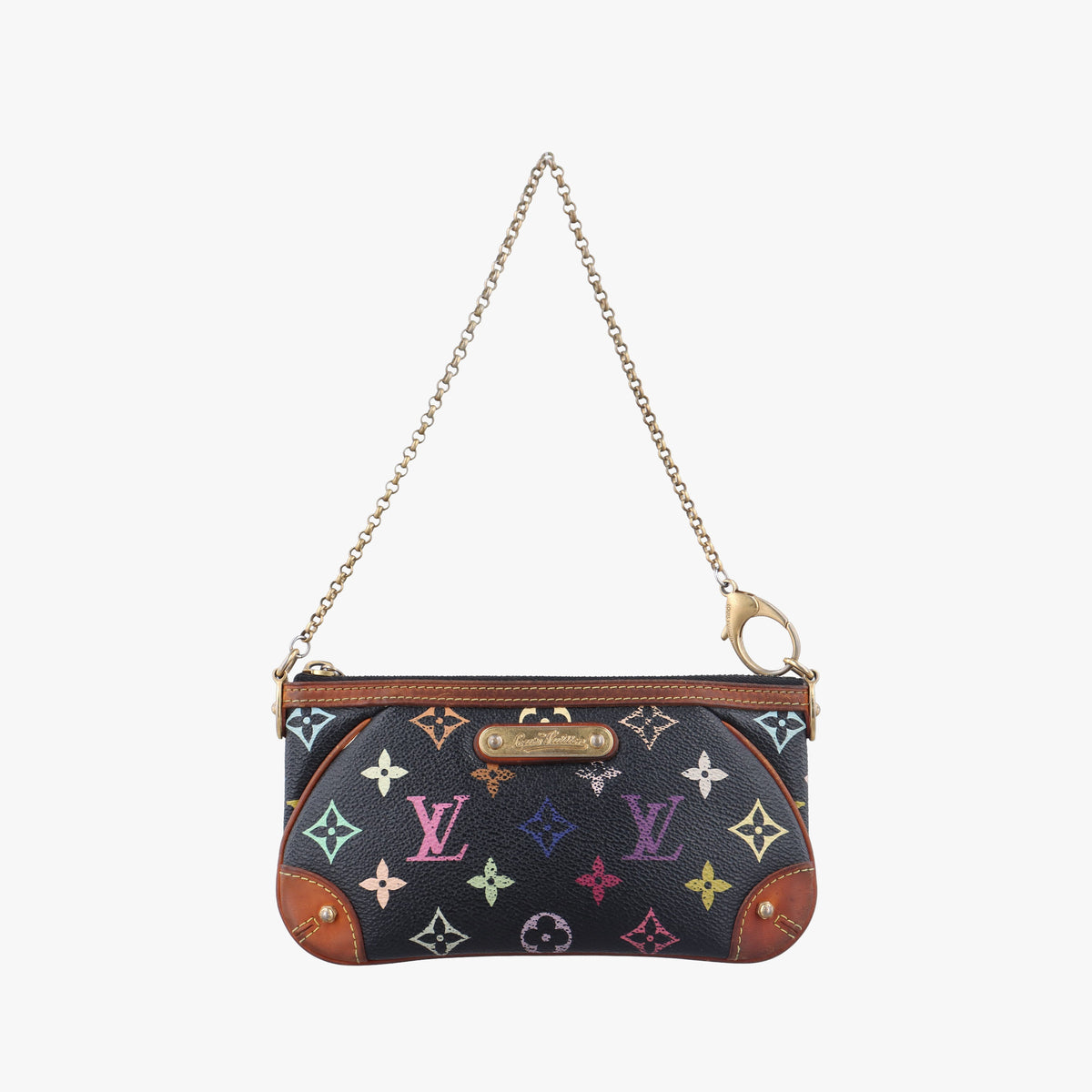 Pre-owned Louis Vuitton Pochette Mira MM Noir Monogram Multicolor M60097 handbag | stylenewstar