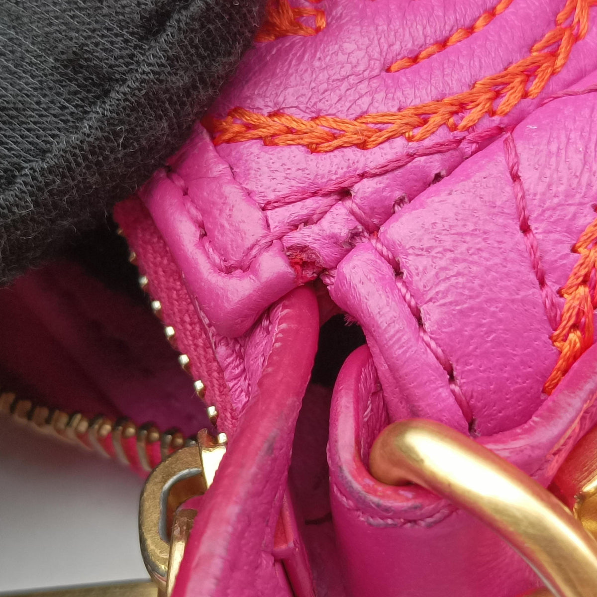 Pre-owned VERSACE Barocco Quilted Vanitas Pink Leather  shoulderbag | stylenewstar