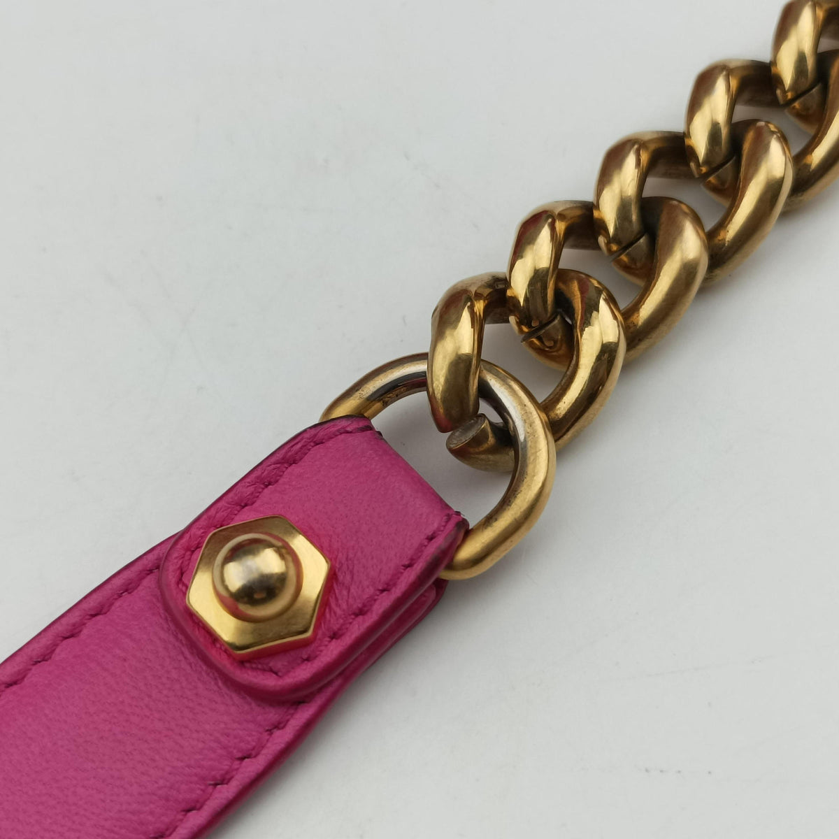 Pre-owned VERSACE Barocco Quilted Vanitas Pink Leather  shoulderbag | stylenewstar