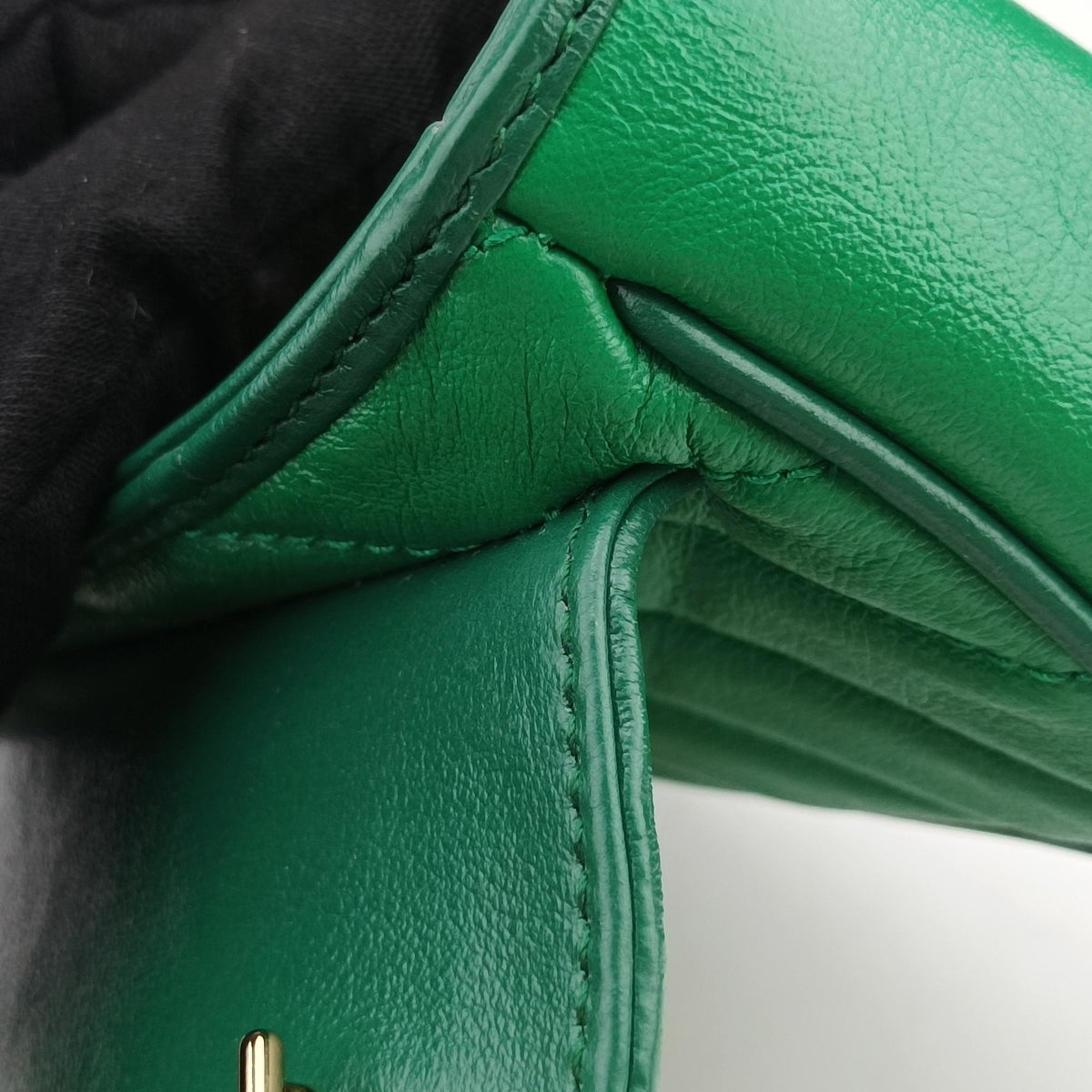 Pre-owned Gucci GG Marmont Green Leather 574969 shoulderbag | stylenewstar