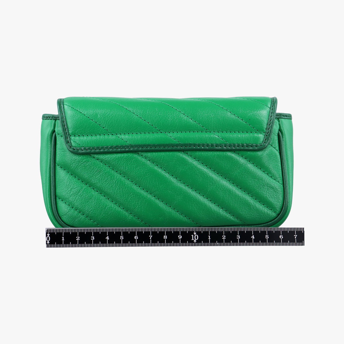 Pre-owned Gucci GG Marmont Green Leather 574969 shoulderbag | stylenewstar