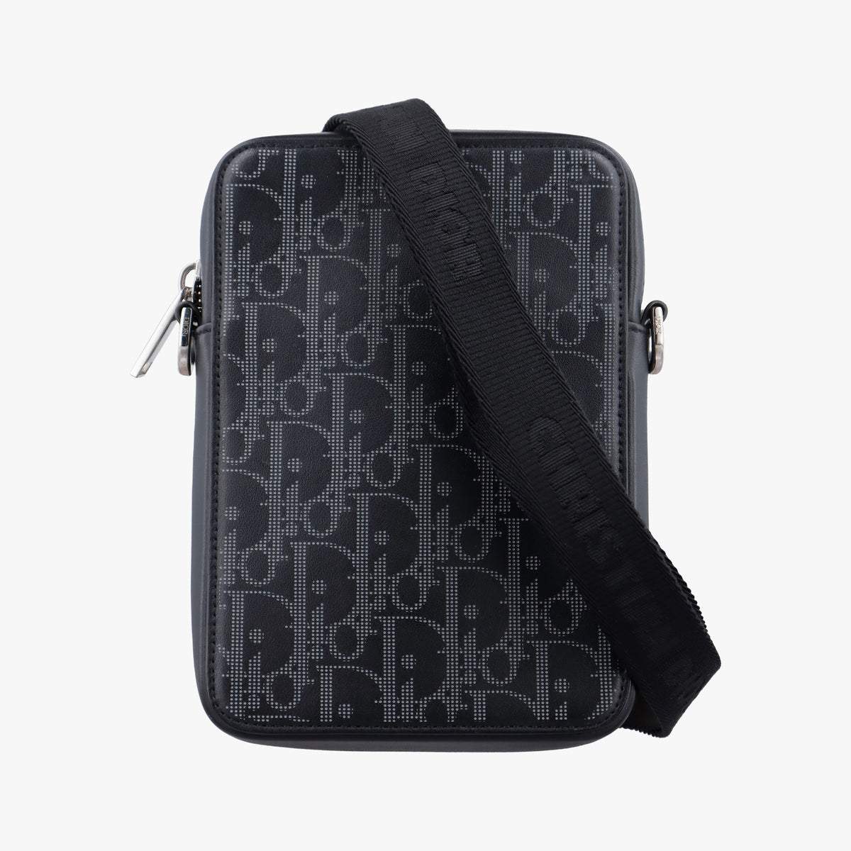 Pre-owned Christian Dior World Tour Messenger Black Leather  shoulderbag | stylenewstar