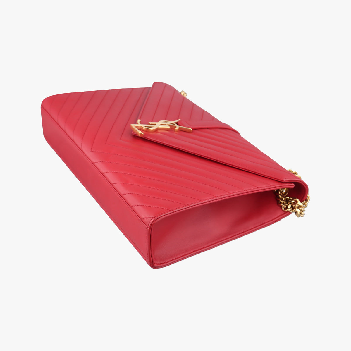Secondhand Yves Saint Laurent envelope Red Leather 342023 shoulderbag | stylenewstar