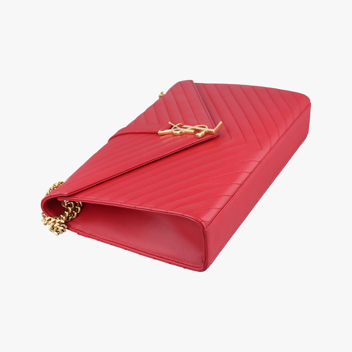 Secondhand Yves Saint Laurent envelope Red Leather 342023 shoulderbag | stylenewstar