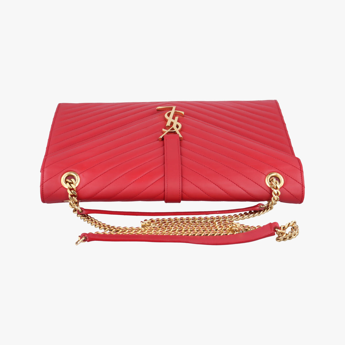 Secondhand Yves Saint Laurent envelope Red Leather 342023 shoulderbag | stylenewstar