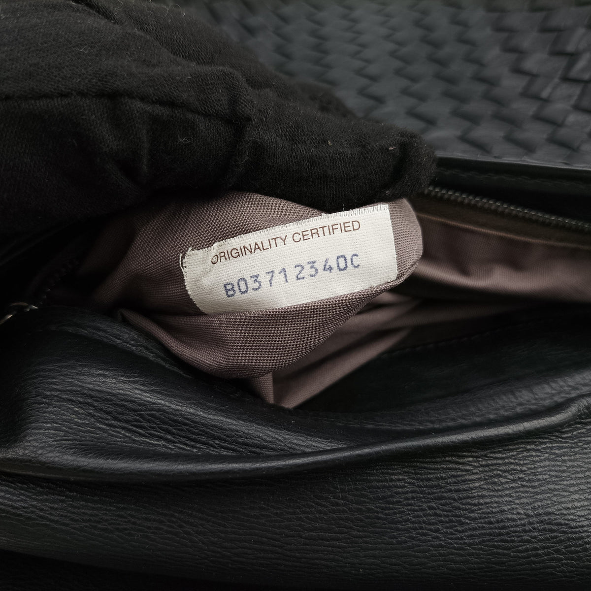 Pre-owned Bottega Veneta Intrecciato Black lambskin  shoulderbag | stylenewstar