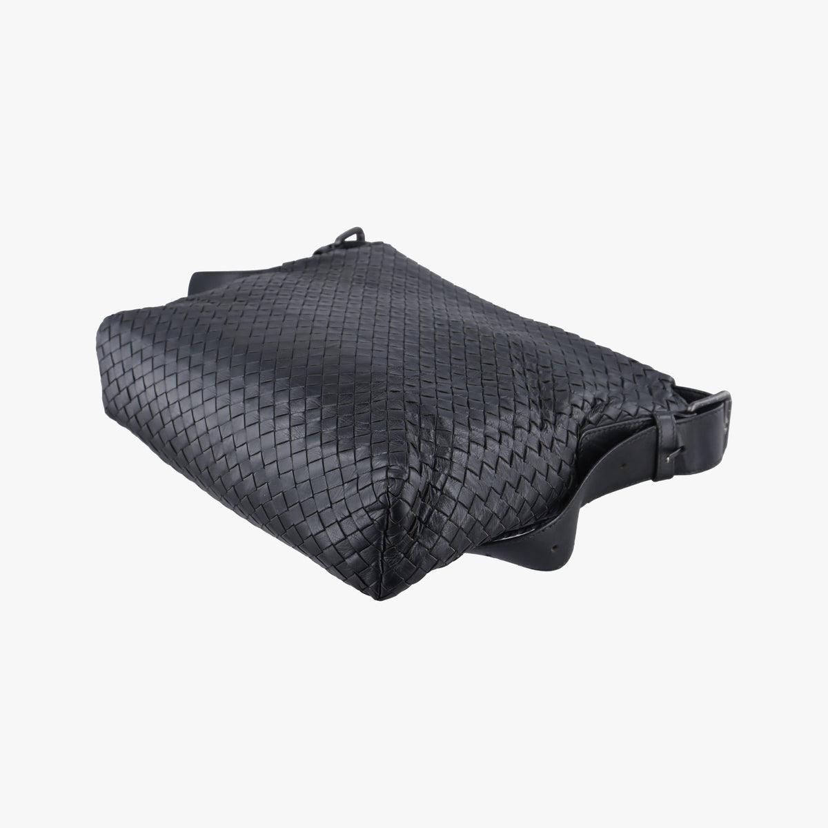 Pre-owned Bottega Veneta Intrecciato Black lambskin  shoulderbag | stylenewstar