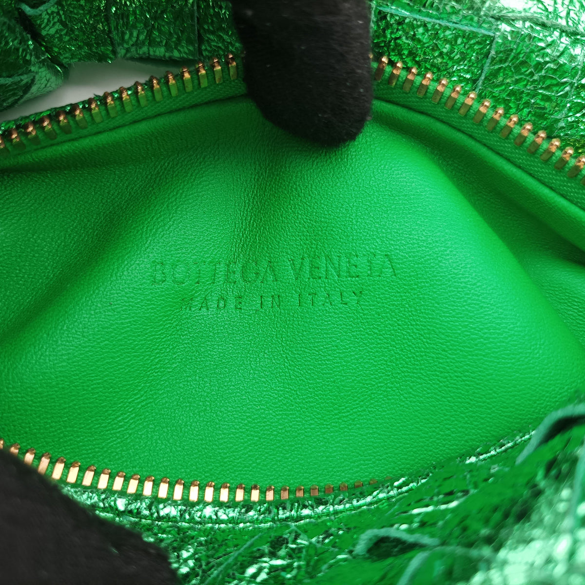Secondhand Bottega Veneta Jodie Green Leather  handbag | stylenewstar