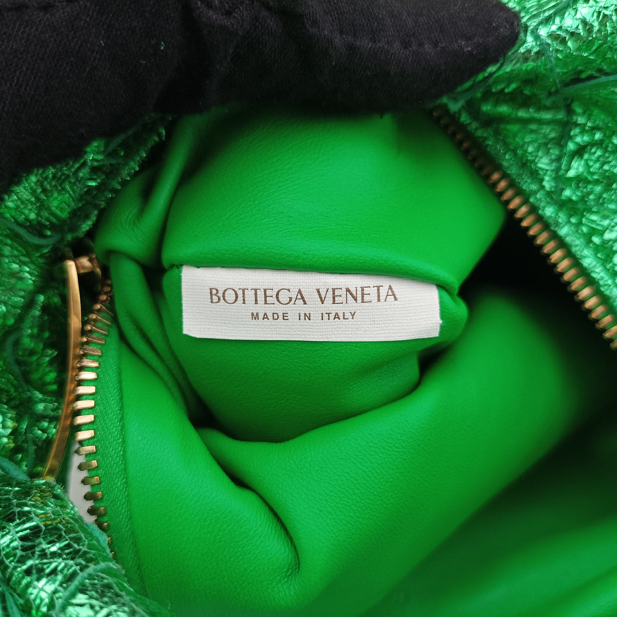 Secondhand Bottega Veneta Jodie Green Leather  handbag | stylenewstar