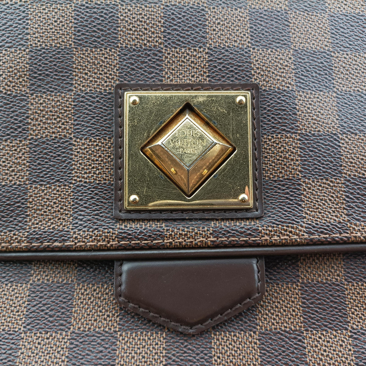 Vintage Louis Vuitton BERGAMO MM EBENE Damier Canvas N41168 shoulderbag | stylenewstar