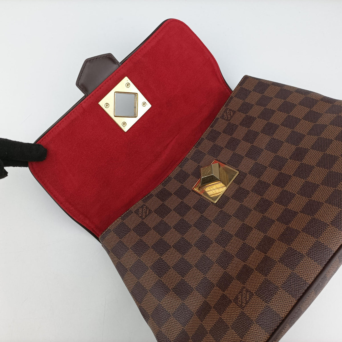Vintage Louis Vuitton BERGAMO MM EBENE Damier Canvas N41168 shoulderbag | stylenewstar