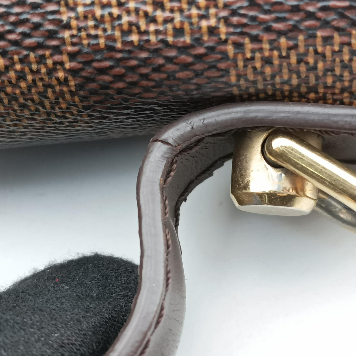 Vintage Louis Vuitton BERGAMO MM EBENE Damier Canvas N41168 shoulderbag | stylenewstar
