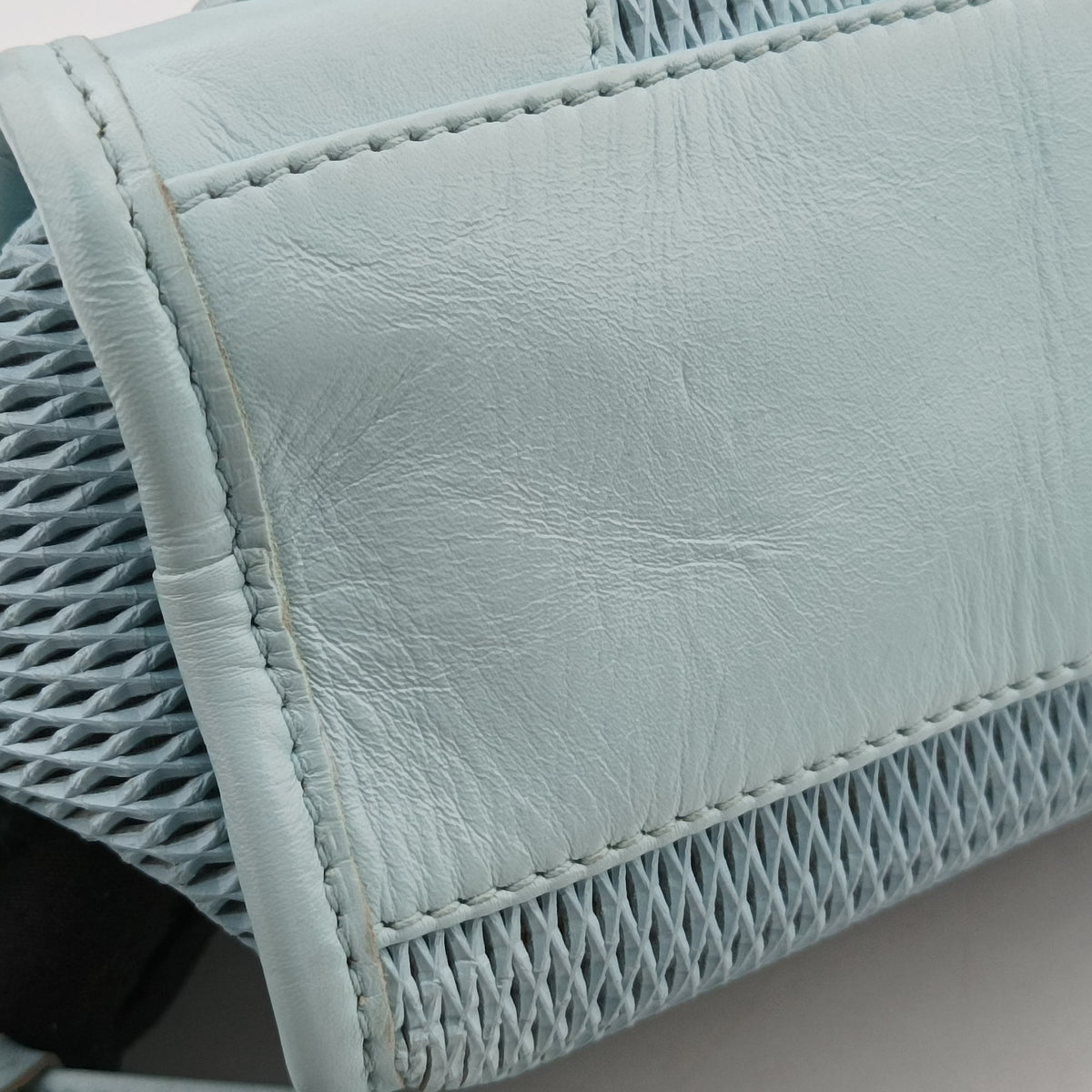 Pre-owned Balenciaga Classic City Mini Blue lambskin  shoulderbag | stylenewstar