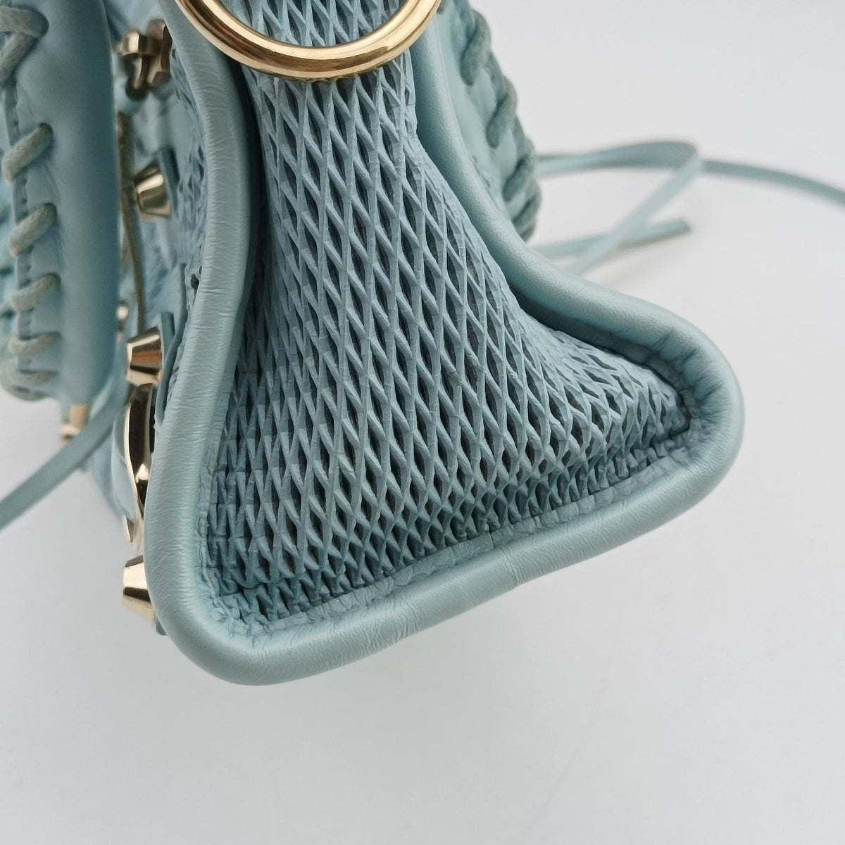 Pre-owned Balenciaga Classic City Mini Blue lambskin  shoulderbag | stylenewstar
