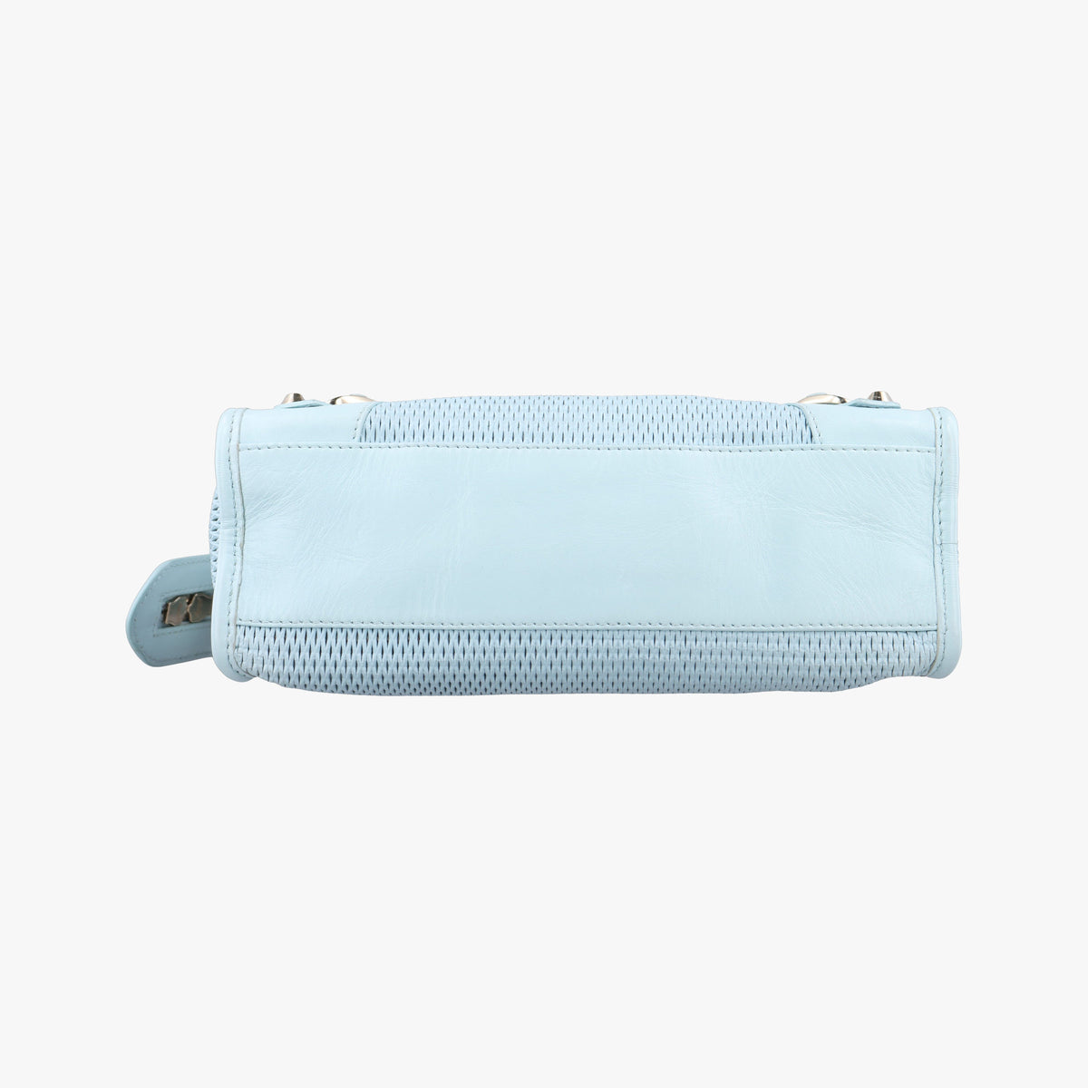 Pre-owned Balenciaga Classic City Mini Blue lambskin  shoulderbag | stylenewstar