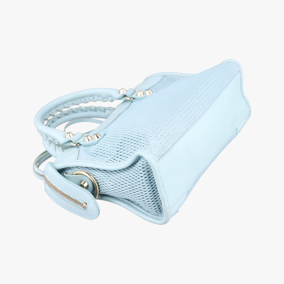 Pre-owned Balenciaga Classic City Mini Blue lambskin  shoulderbag | stylenewstar