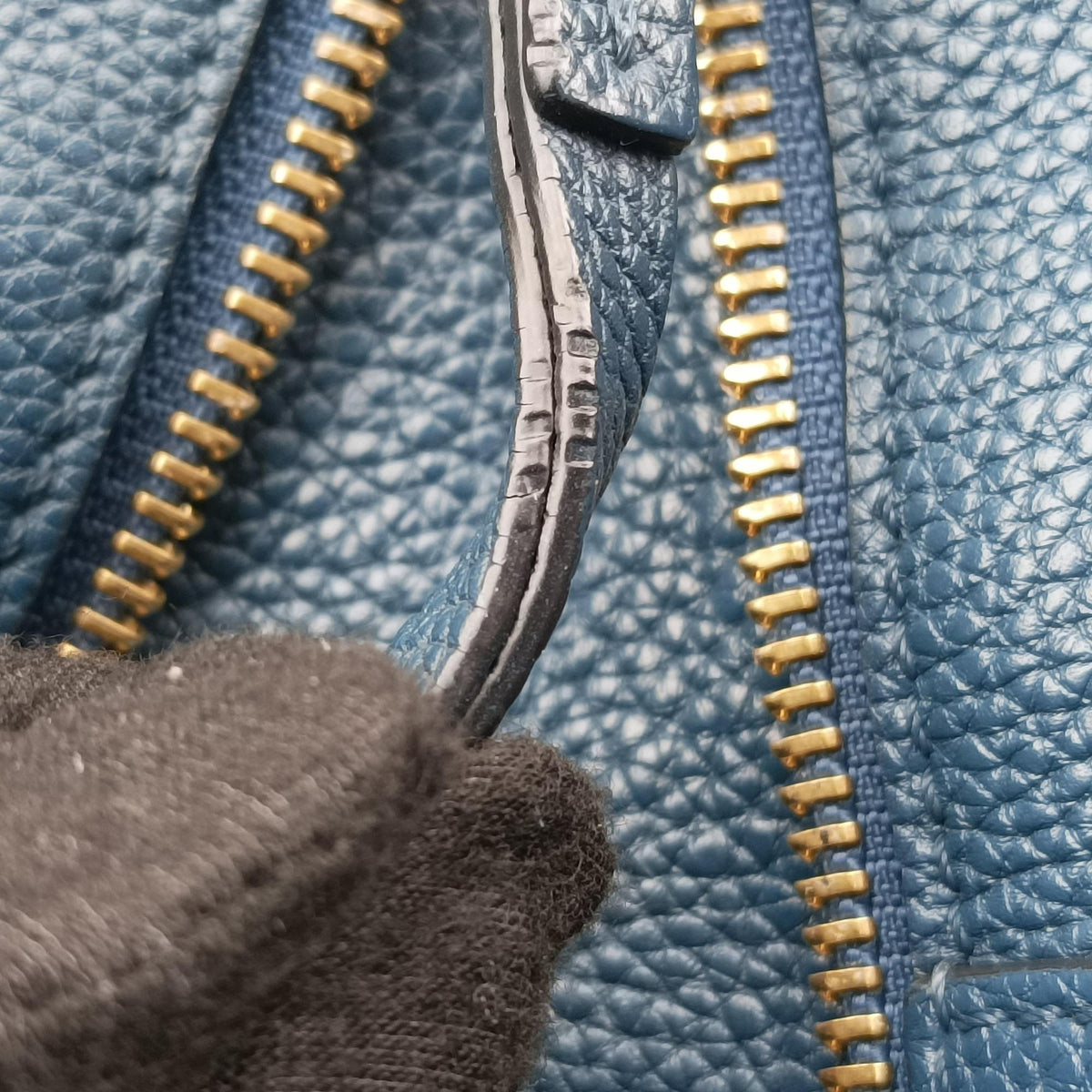 Vintage Loewe Hammock Blue leather  handbag | stylenewstar