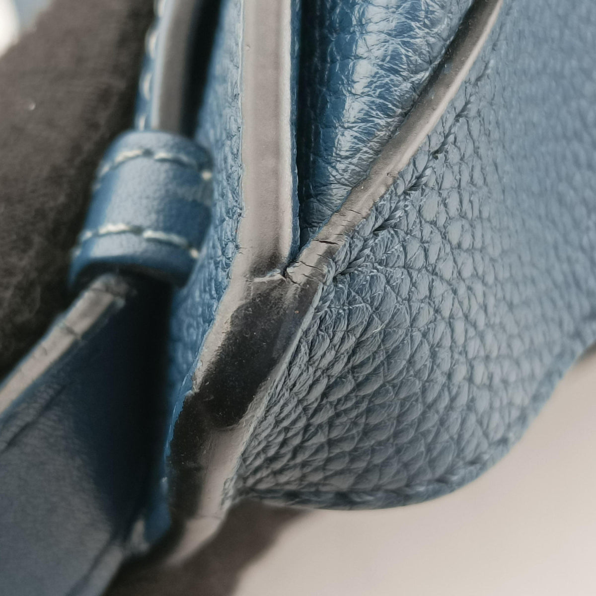 Vintage Loewe Hammock Blue leather  handbag | stylenewstar