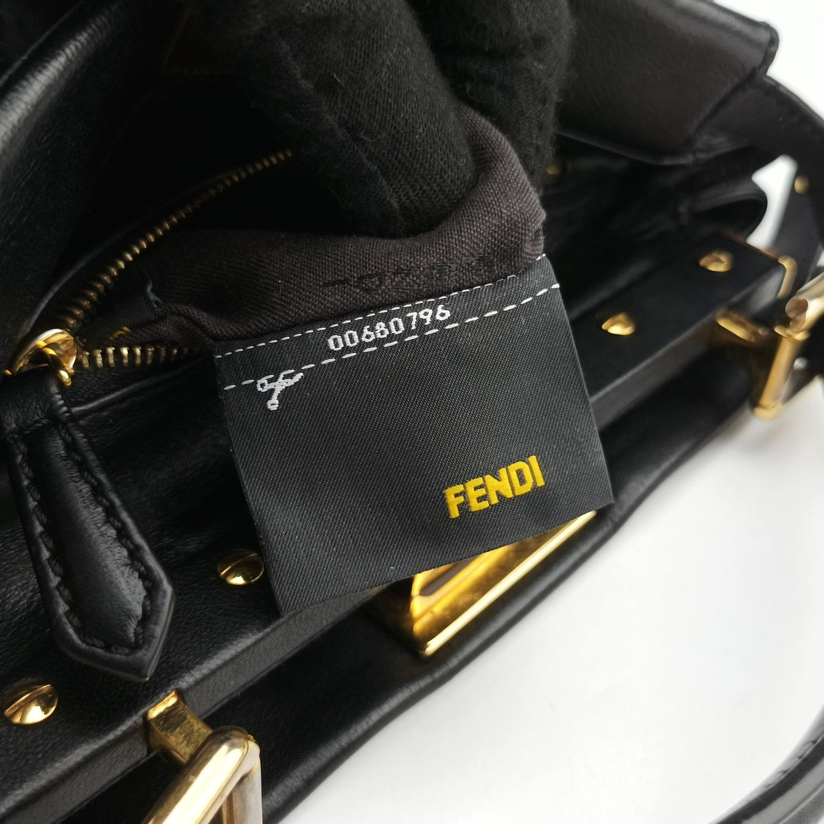 Pre-owned Fendi PEEKABOO Black Leather 8BN244 shoulderbag | stylenewstar