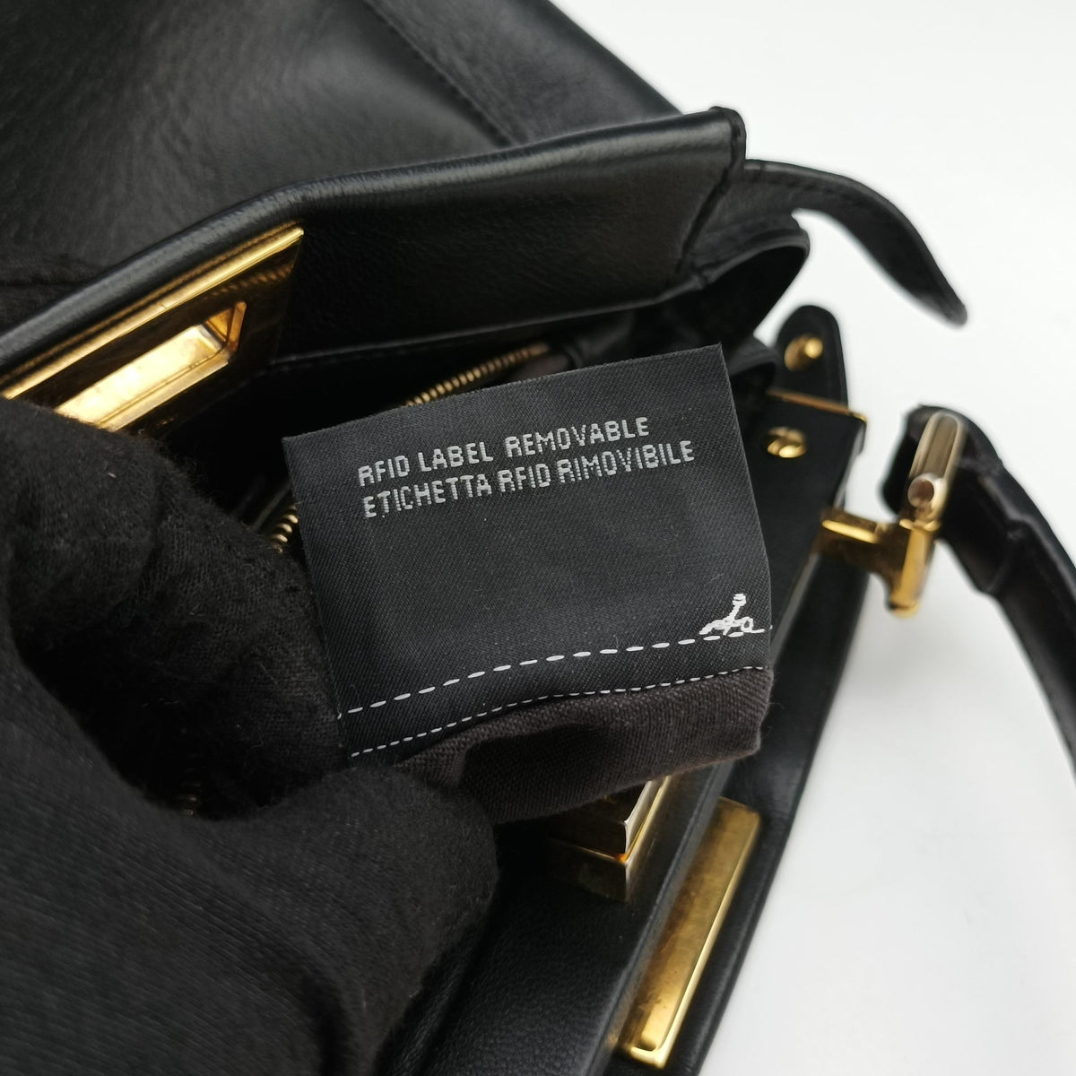 Pre-owned Fendi PEEKABOO Black Leather 8BN244 shoulderbag | stylenewstar