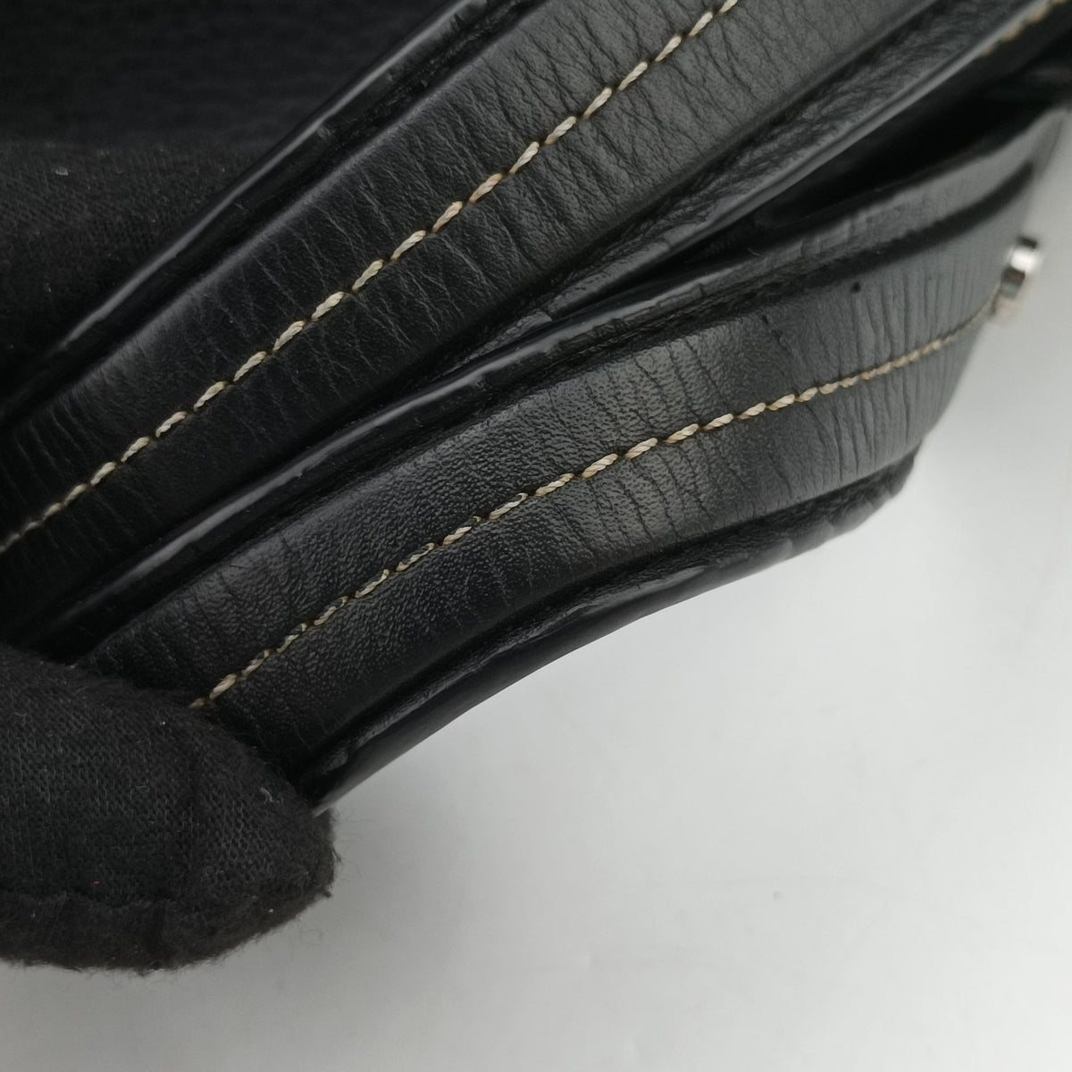 Vintage Christian Dior Detective Frame Black Leather  handbag | stylenewstar
