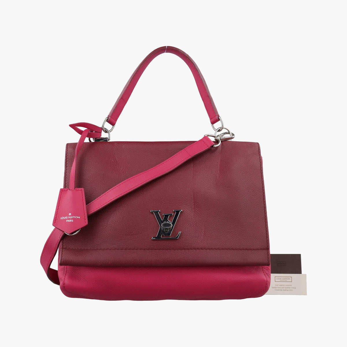 Pre-owned Louis Vuitton Lockme 2 Bordeaux x Dahlia leather  shoulderbag | stylenewstar