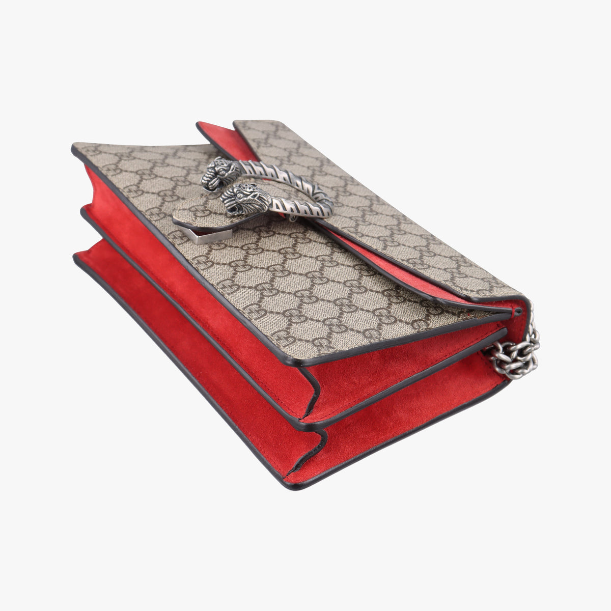 Pre-owned Gucci Dionysus beige×red PVC coated canvas × suede 400249 shoulderbag | stylenewstar