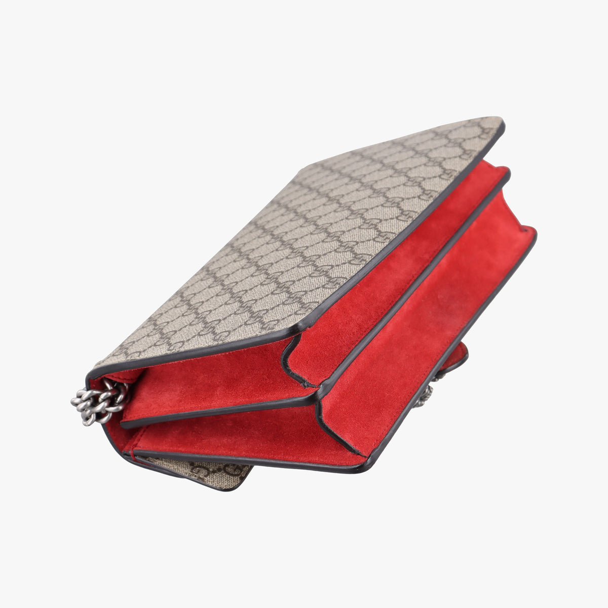 Pre-owned Gucci Dionysus beige×red PVC coated canvas × suede 400249 shoulderbag | stylenewstar