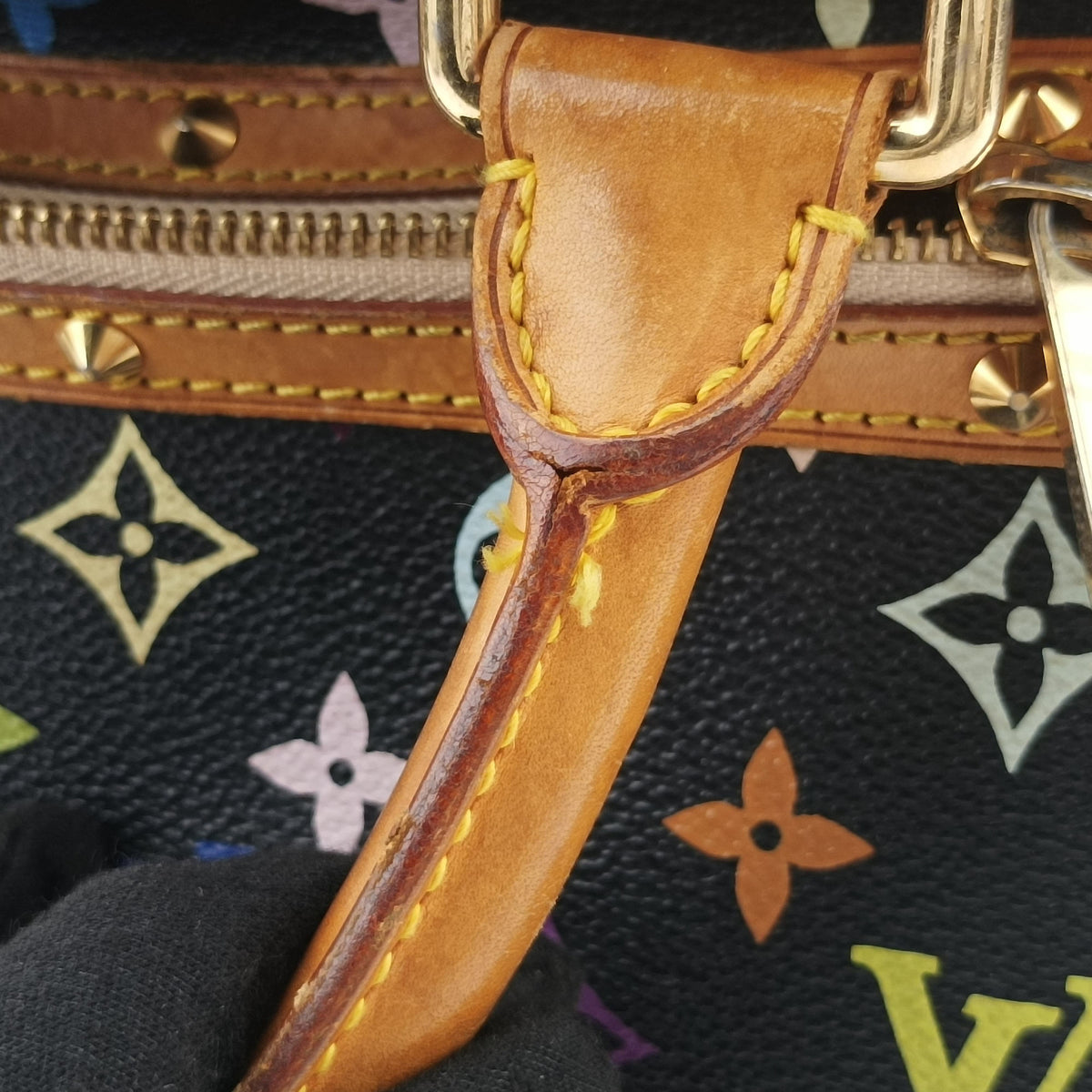 Pre-owned Louis Vuitton Alma PM Noir Monogram Multicolore M92646 handbag | stylenewstar