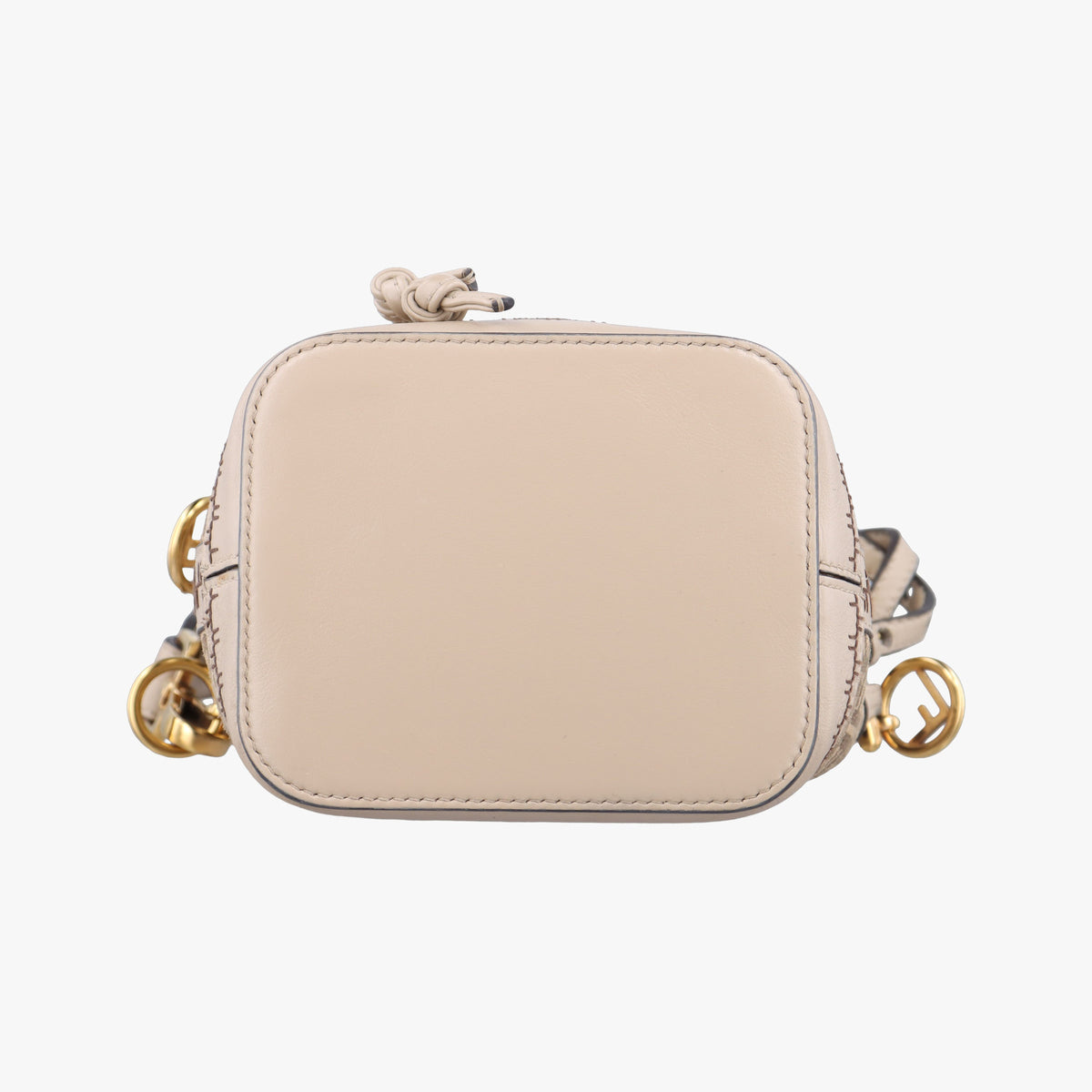 Secondhand Fendi Mon Tresor Mini Bucket Beige Leather × Suede 8BS010 shoulderbag | stylenewstar