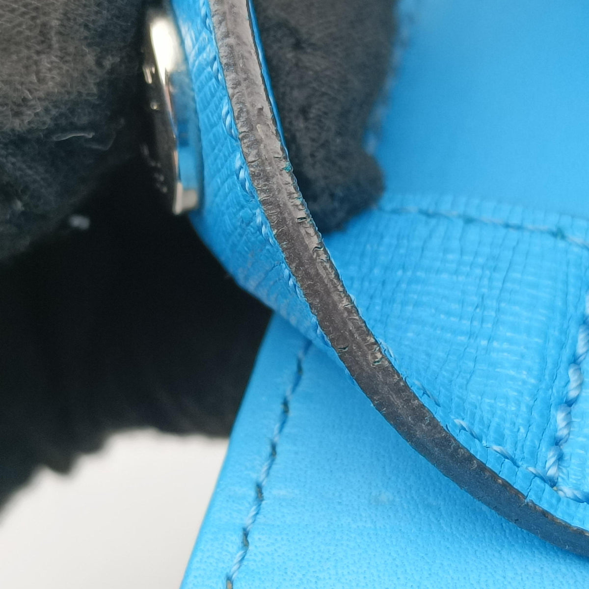 Vintage Fendi Petite 2 JOURS Blue Leather 8BH258 shoulderbag | stylenewstar